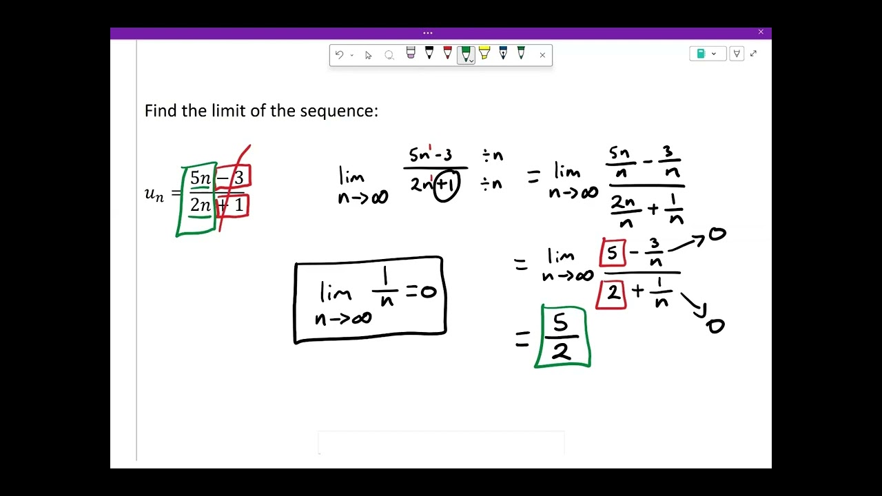 OCR Further Maths A-Level Additional Pure: Finding the Limit of a Sequence in its Closed Form