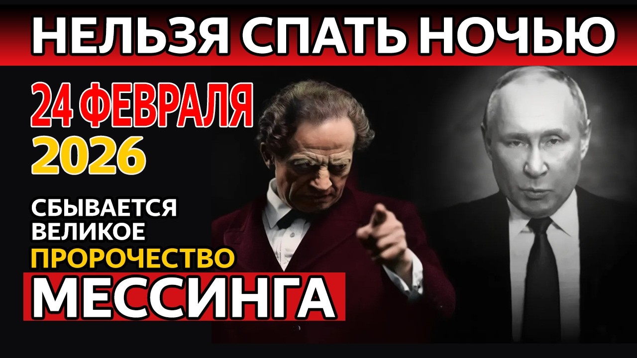 СРОЧНО! Сбывается ГЛАВНОЕ ПРЕДСКАЗАНИЕ Мессинга! Почему нельзя спать ночью 24 февраля?