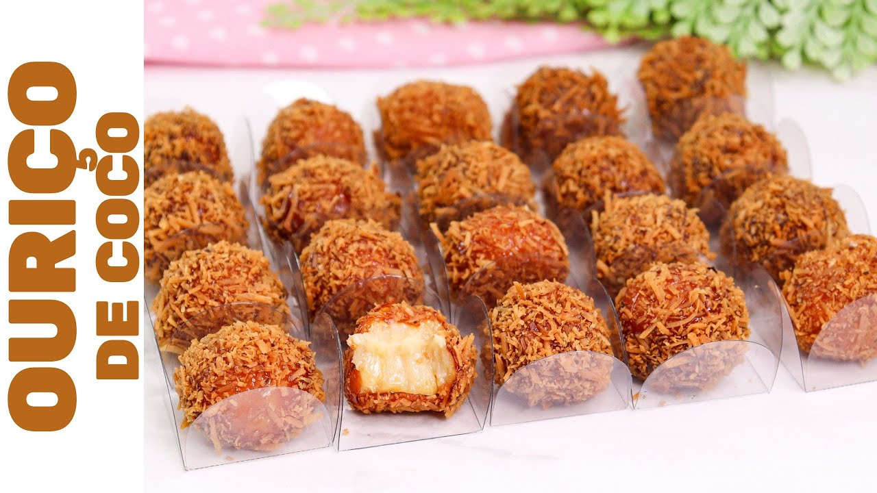DOCE OURIÇO DE COCO GOURMET: Crocante por fora e super cremoso por dentro!