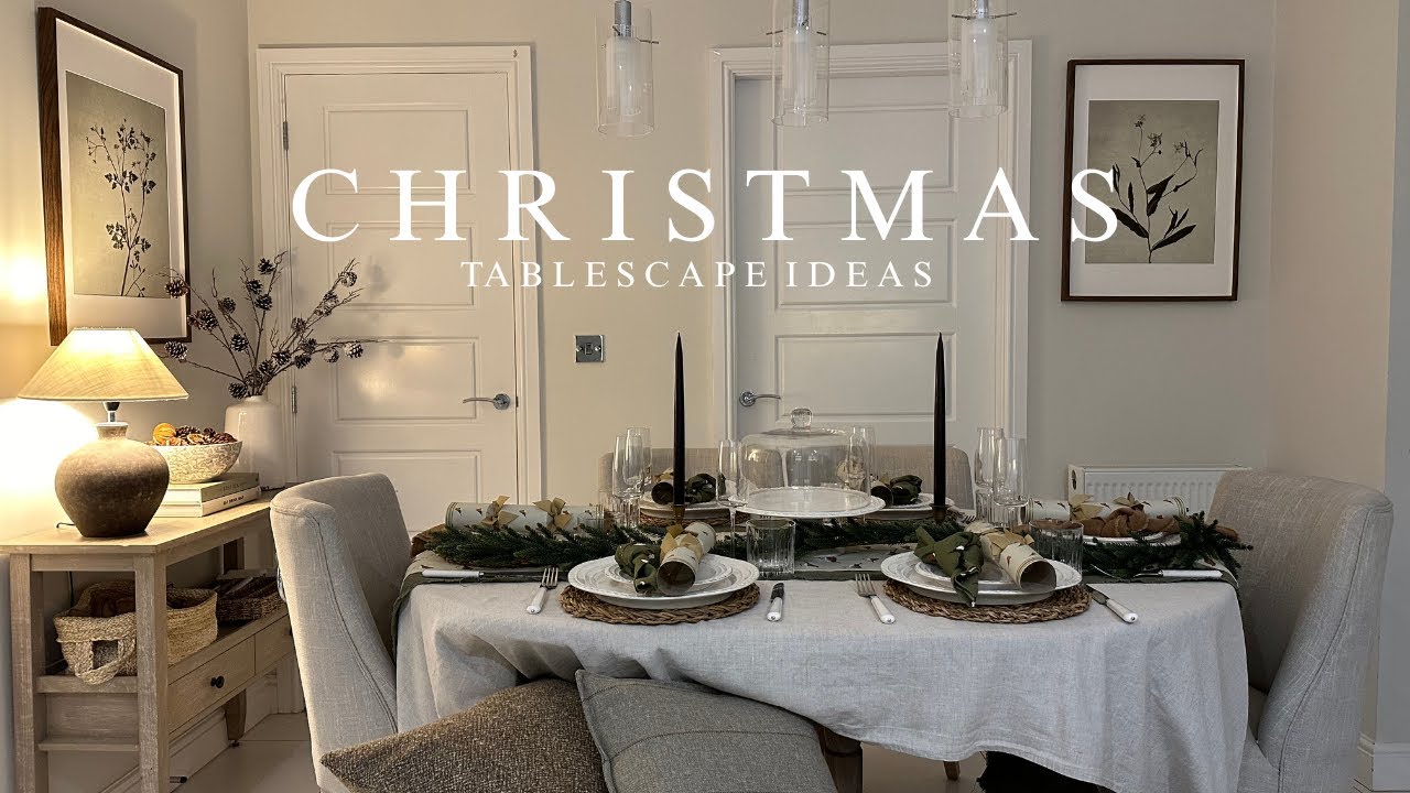 CHRISTMAS TABLESCAPE IDEAS | Sophie Allport unboxing and how I style our dining room
