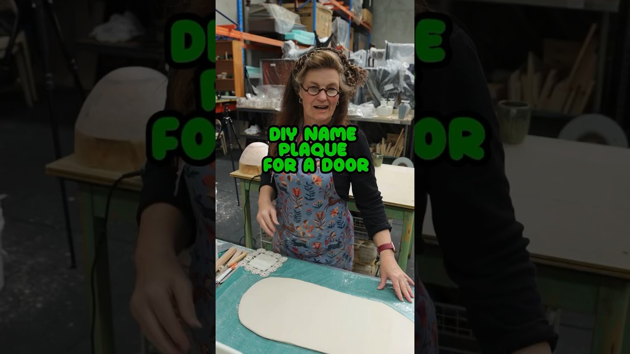 DIY Name Plaque for a Door (see Comments) #pottery #ceramic #diy #clay #viral