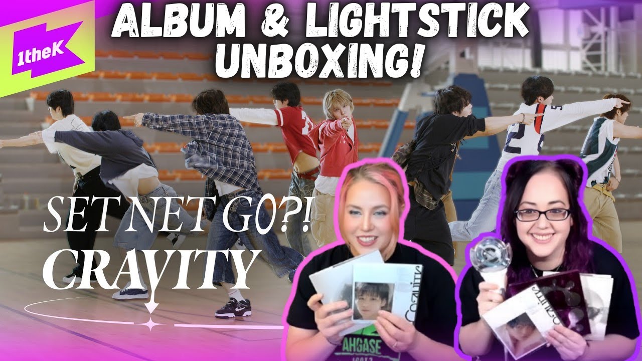 CRAVITY  ‘SET NET G0?!’｜On the Spot + Album & Light stick Unboxing | K-Cord Girls React