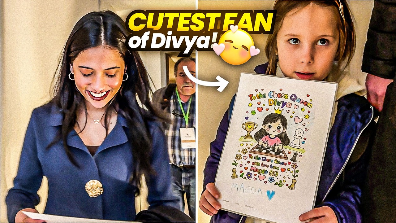 Divya Deshmukh&rsquo;s Cutest Fan Gifts Her a Beautiful Drawing! | Prague Chess 2026