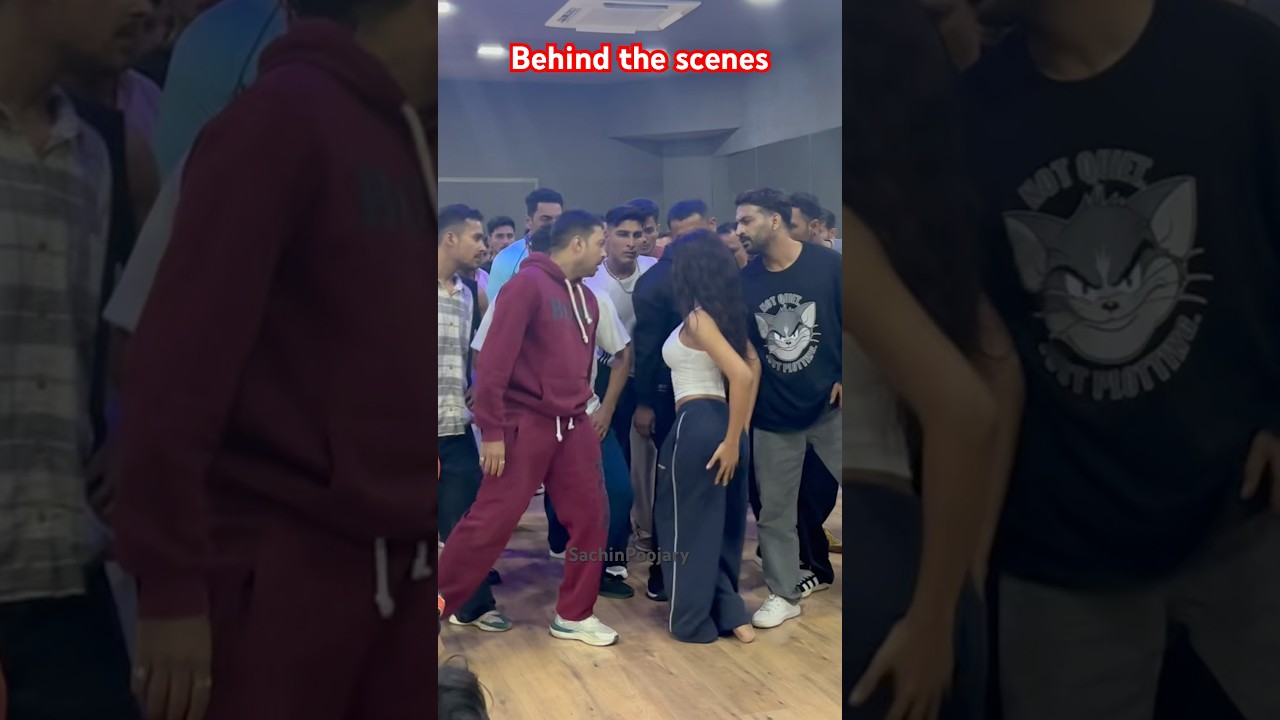 #behindthescenes #baaghi4 #sonambajwa #tigershroff #ganeshacharya #sachinpoojary #dance #akelilaila