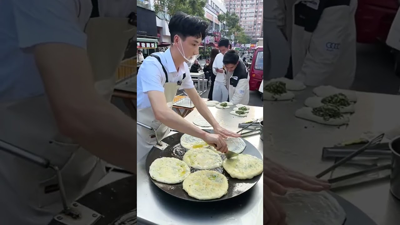 Calm Street Work | Scallion Pancakes ASMR