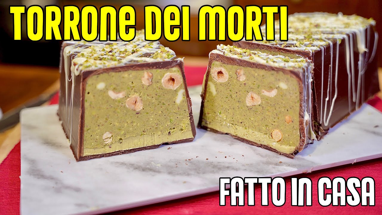 TORRONE DEI MORTI AL PISTACCHIO * RICETTA + TEMPERAGGIO CIOCCOLATO *