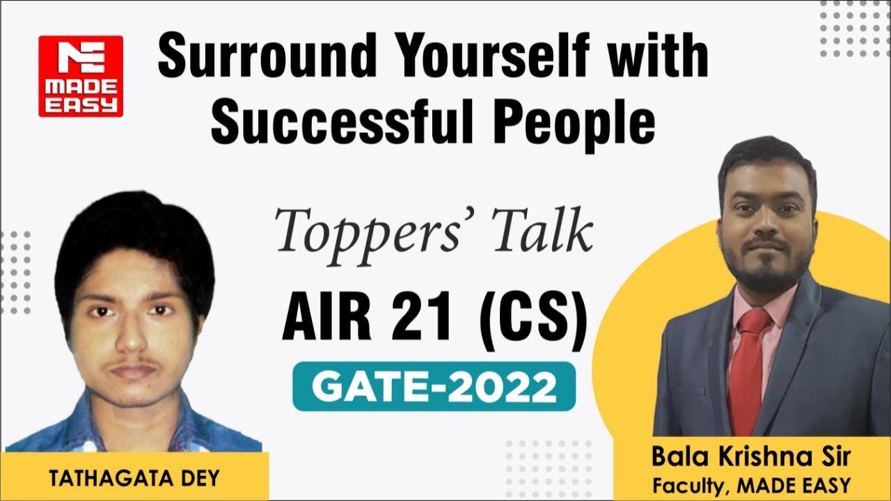 GATE 2022 Topper | Computer Science | Tathagata Dey | AIR-21 | Toppers' Talk | MADE EASY Student