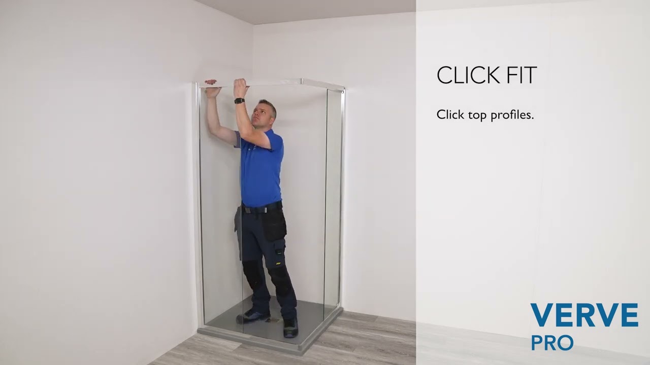Flair Showers | VERVE PRO | Corner Entry Shower Door