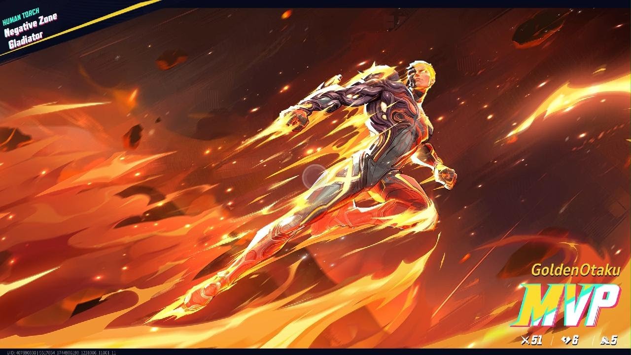 Marvel Rivals Competitive Human Torch 51-6