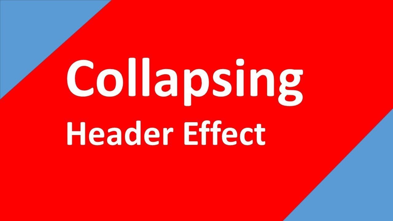 Collapsing Header Tutorial | HTML & CSS | Tech Talk Tricks