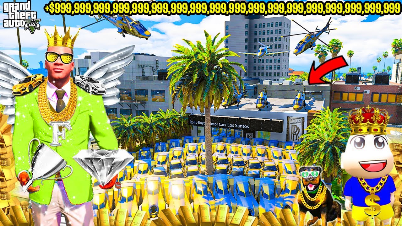 FRANKLIN TOUCH ANYTHING BECOME GOLD || EVERYTHING IS FREE IN GTA 5