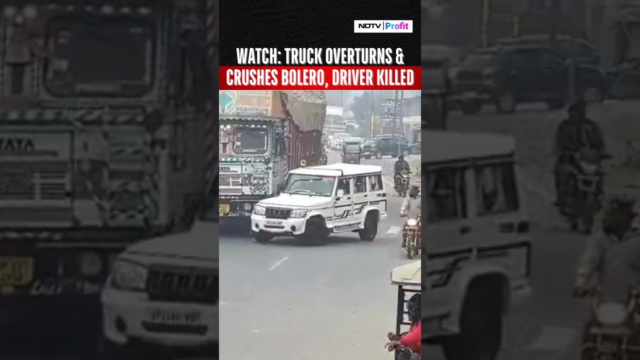 Truck Overturns And Crushes Bolero In UP, SUV Driver Dies On Spot