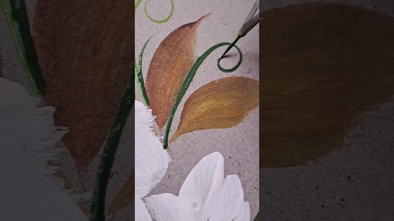 Flores Abstractas blancas By Raily🖌#shortsfeed #shortsart #shortfeed #flowerart #abstractflowers