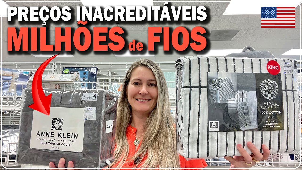 PREÇOS de LENÇÓIS MILHÕES de FIOS nos ESTADOS UNIDOS 🛏 É INACREDITÁVEL as ROUPAS de CAMA na ROSS 😍
