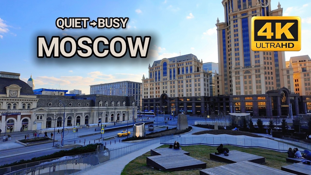 Spring Walk in Moscow 🌿 | From Quiet Streets to Paveletskaya Square | 4K