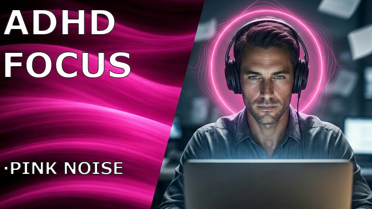 Pink Noise 30 Minutes + 417 Hz | ADHD FOCUS (Black Screen)