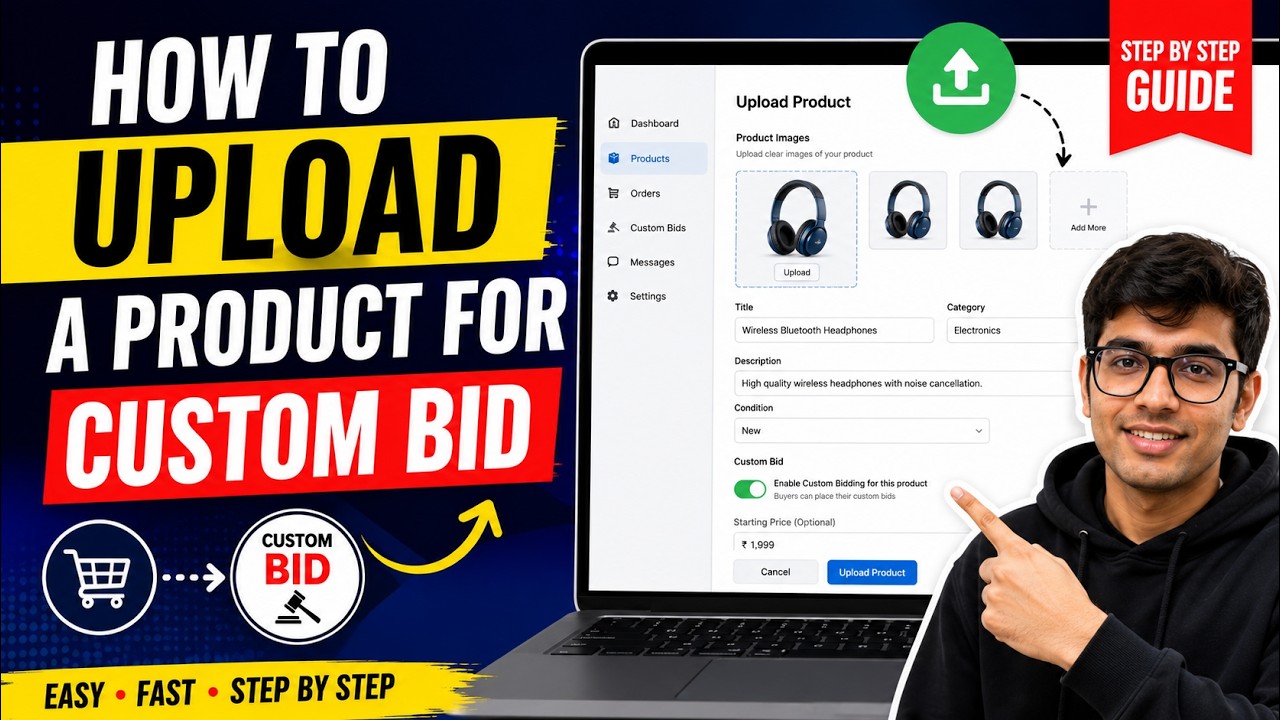 🔥 How to Upload a Product for Custom Bid in GeM | Complete Seller Guide | Step-by-Step Tutorial