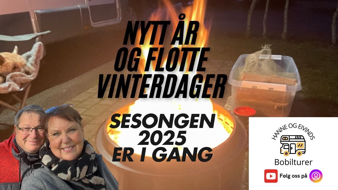 vinterdager i bobilen i Sverige. Vi nyter solen på vakkre Saltø og varmer oss rundt bålet på Daftø .