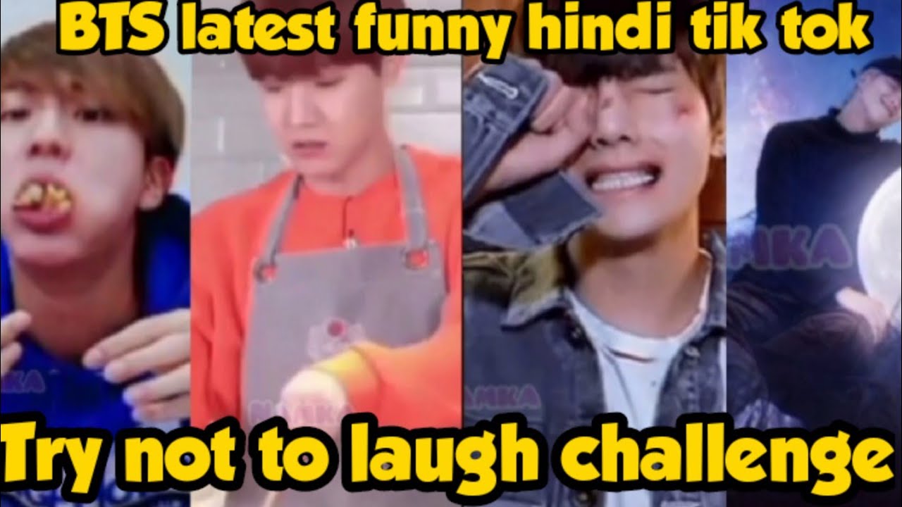 BTS latest funny hindi tik tok. Try not to laugh challenge 😂😂