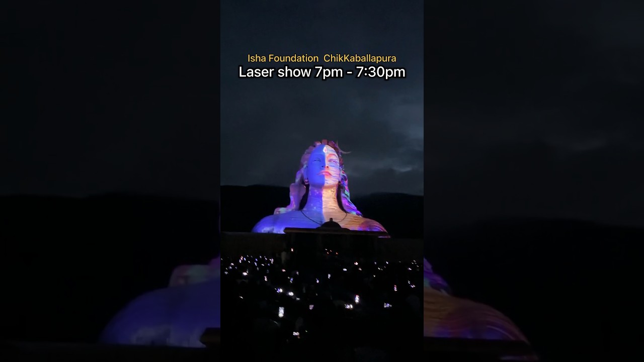 Isha Foundation Chikkaballapura | Everyday Laser Show between 7-7:30pm | MonkVlogs #shorts