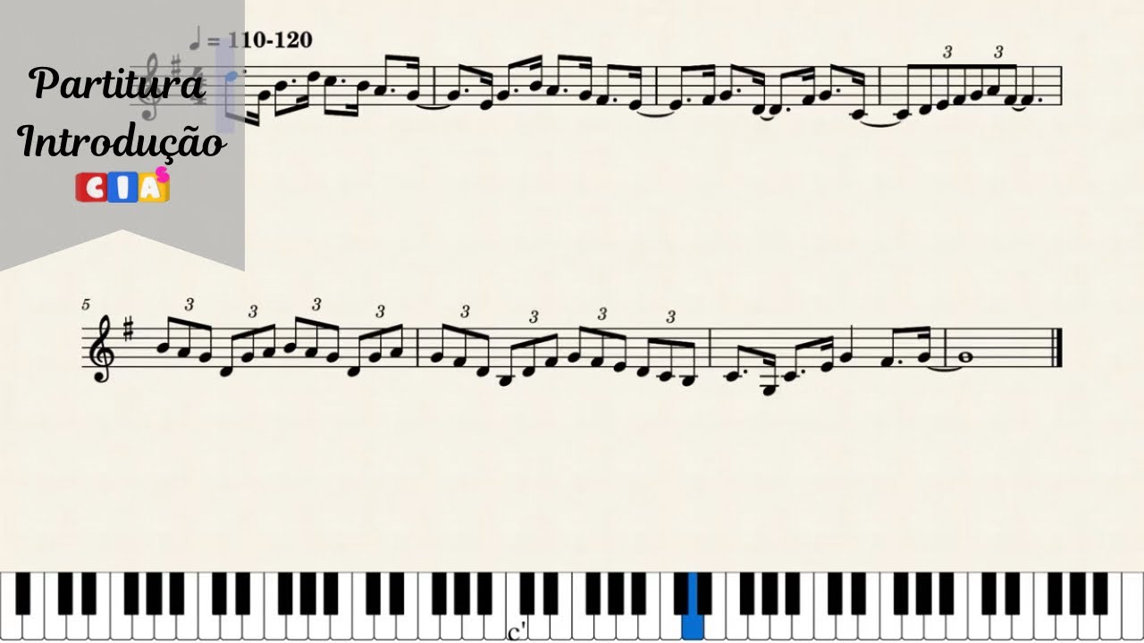 O Senhor é o bom Pastor - Introdução Partitura