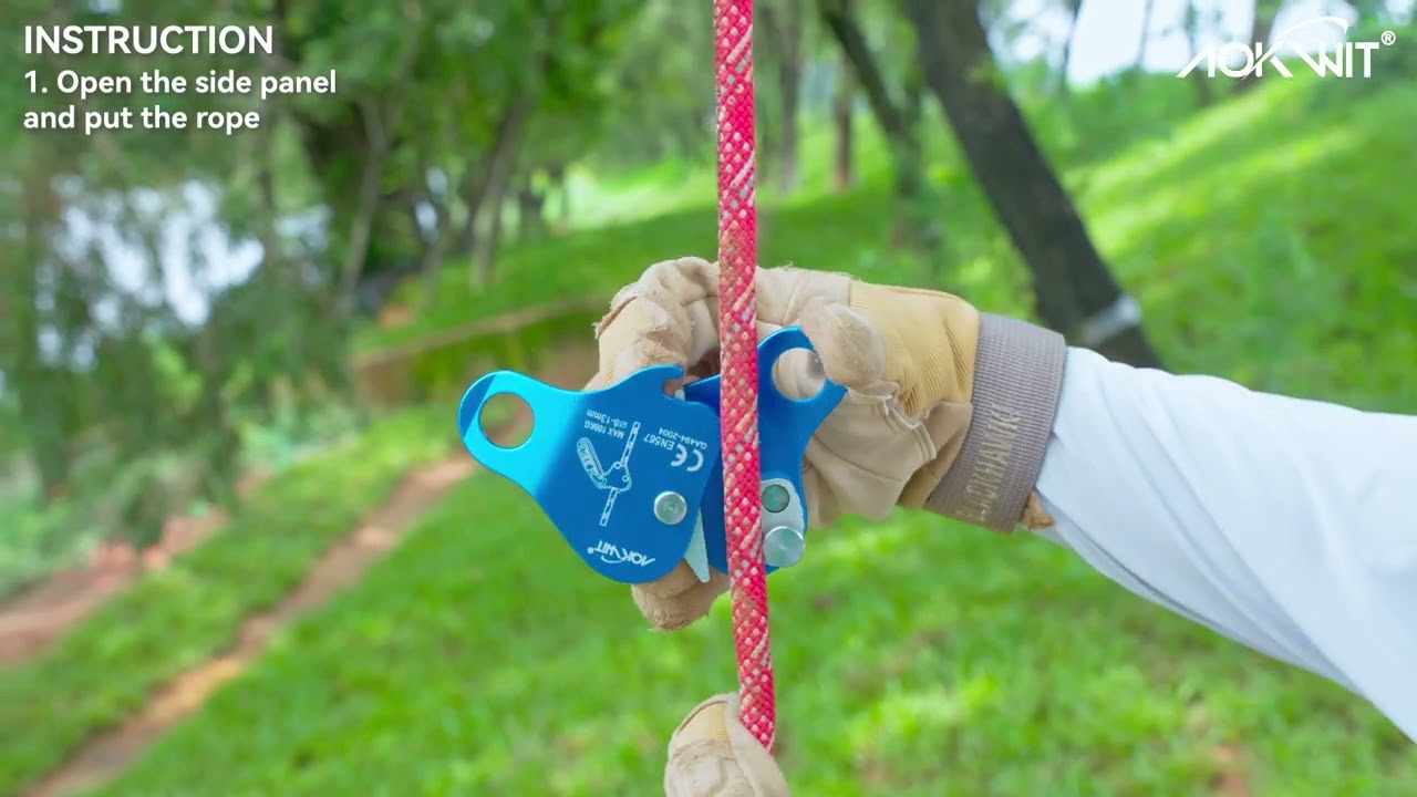 AOKWIT Climbing Ascender Rope Grab Makes Even a 100kg Macho Man to Rise Steadily!