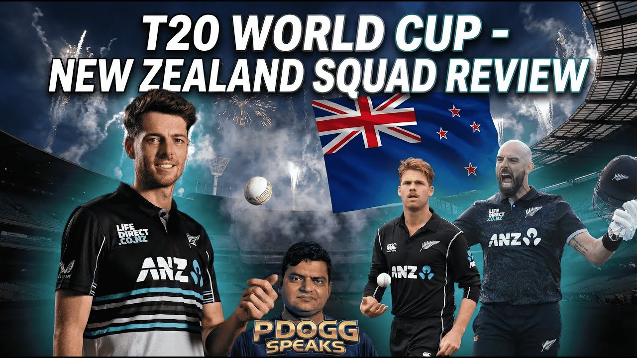 Captain Santner’s Era Begins! | T20 World Cup New Zealand Squad Review | Pdoggspeaks