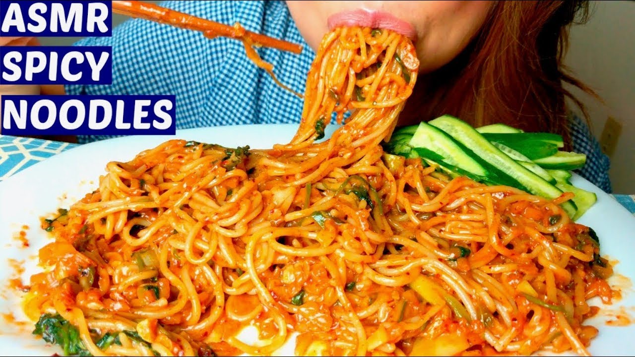 ASMR Stir-fried Spicy Noodles Mukbang Cambodian?  *No Talking* 먹방 suellASMR