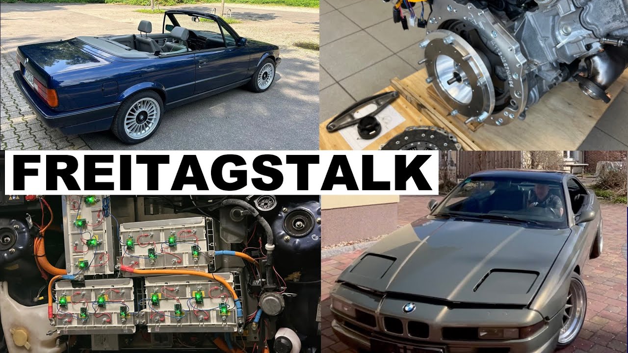 Freitagstalk KW33 - N62 SMG Abholung, M113 Standalone 6-Gang, Elektroumbau im BMW E30 318i Cabrio