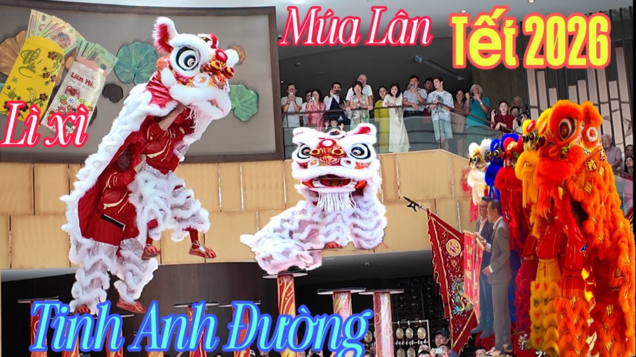 Mùng 1 Tết 2026 Việt Kiều & Du Khách Liên Tiếp Lì Xì Múa Lân Mai Hoa Thung Hotel New Word