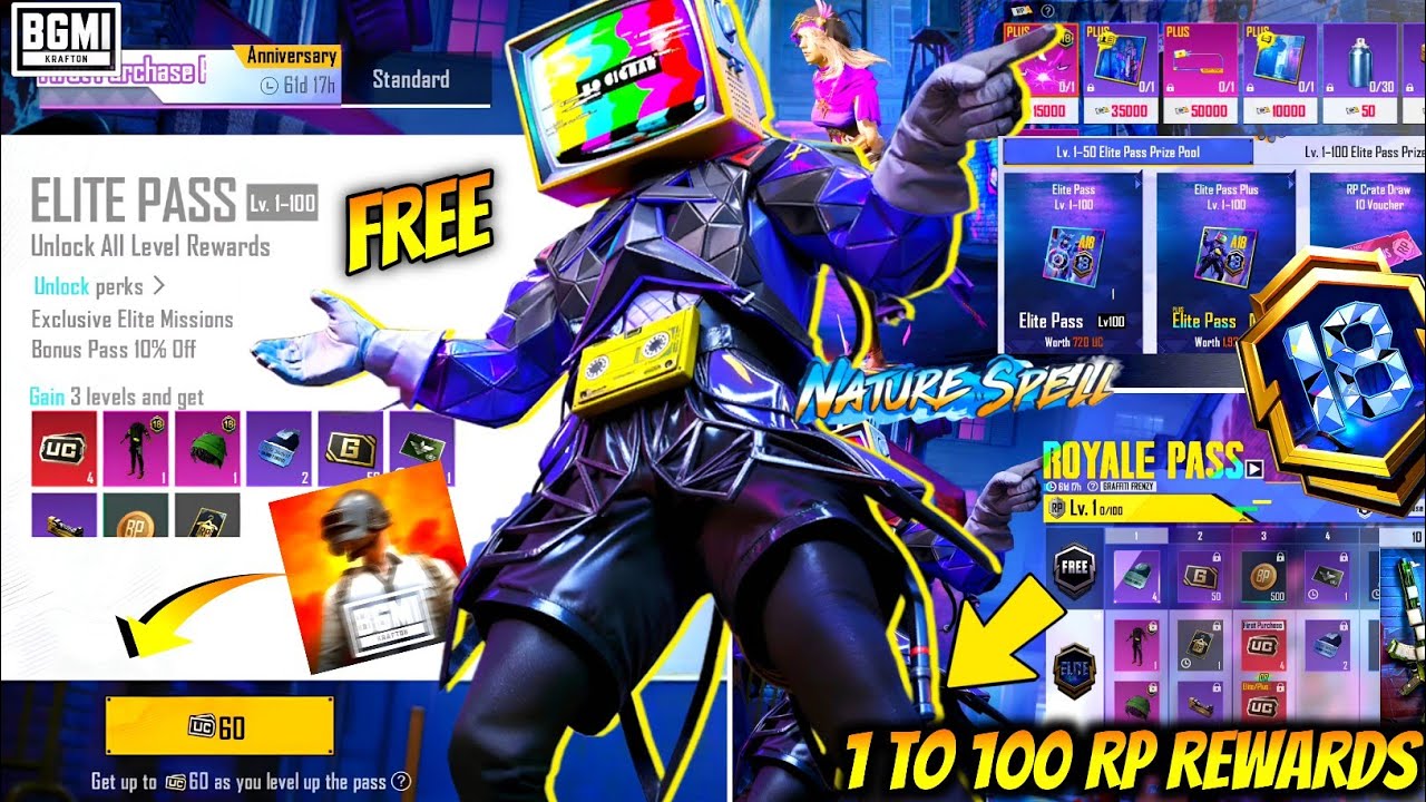 BGMI 60UC ROYAL PASS? | A18 ROYAL PASS 1 TO 100 REWARDS | A18 RP | FREE A18 RP PLUS | ROYAL PASS A18