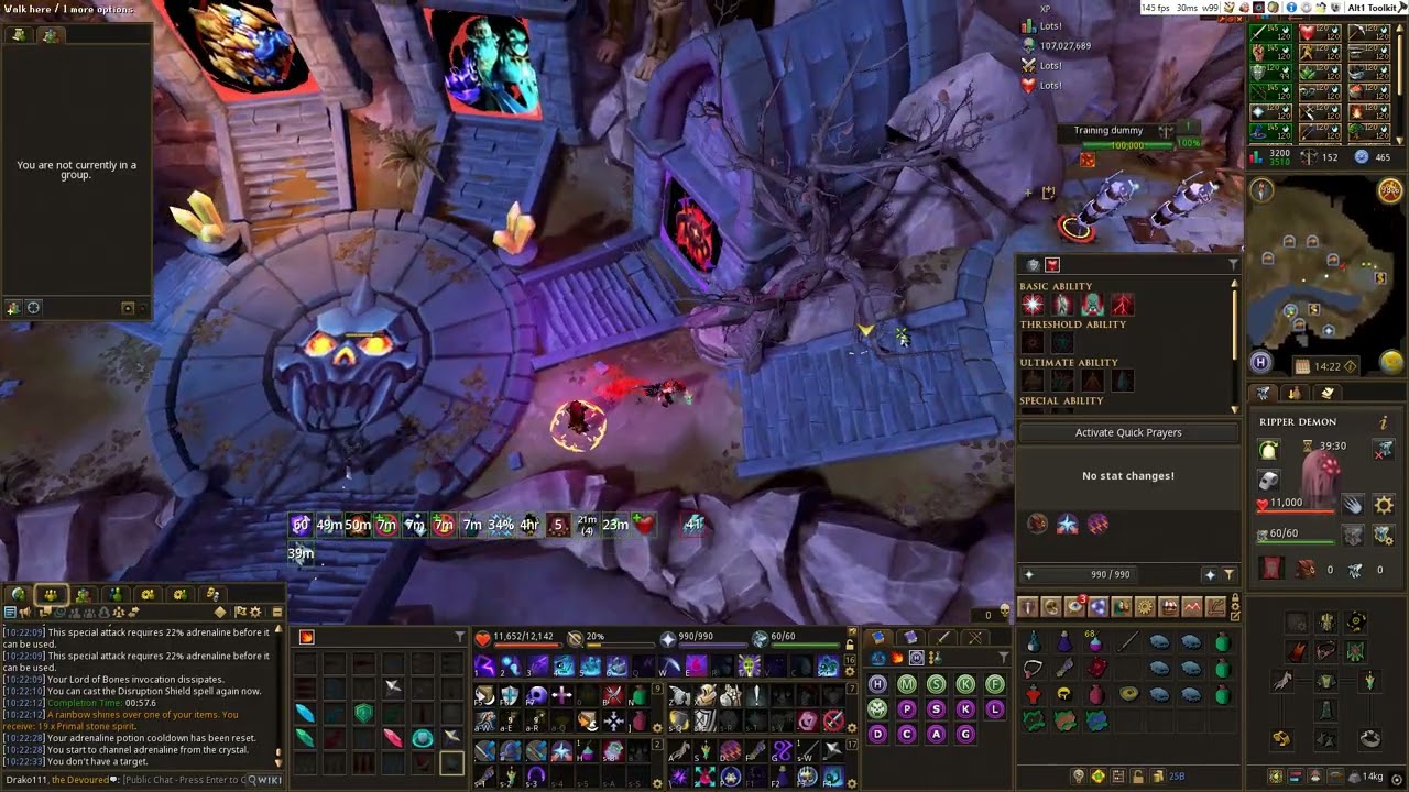3/4 kill - Rasial Master Timer - T100 Necro/New EQ Perk/Jas book/Ripper