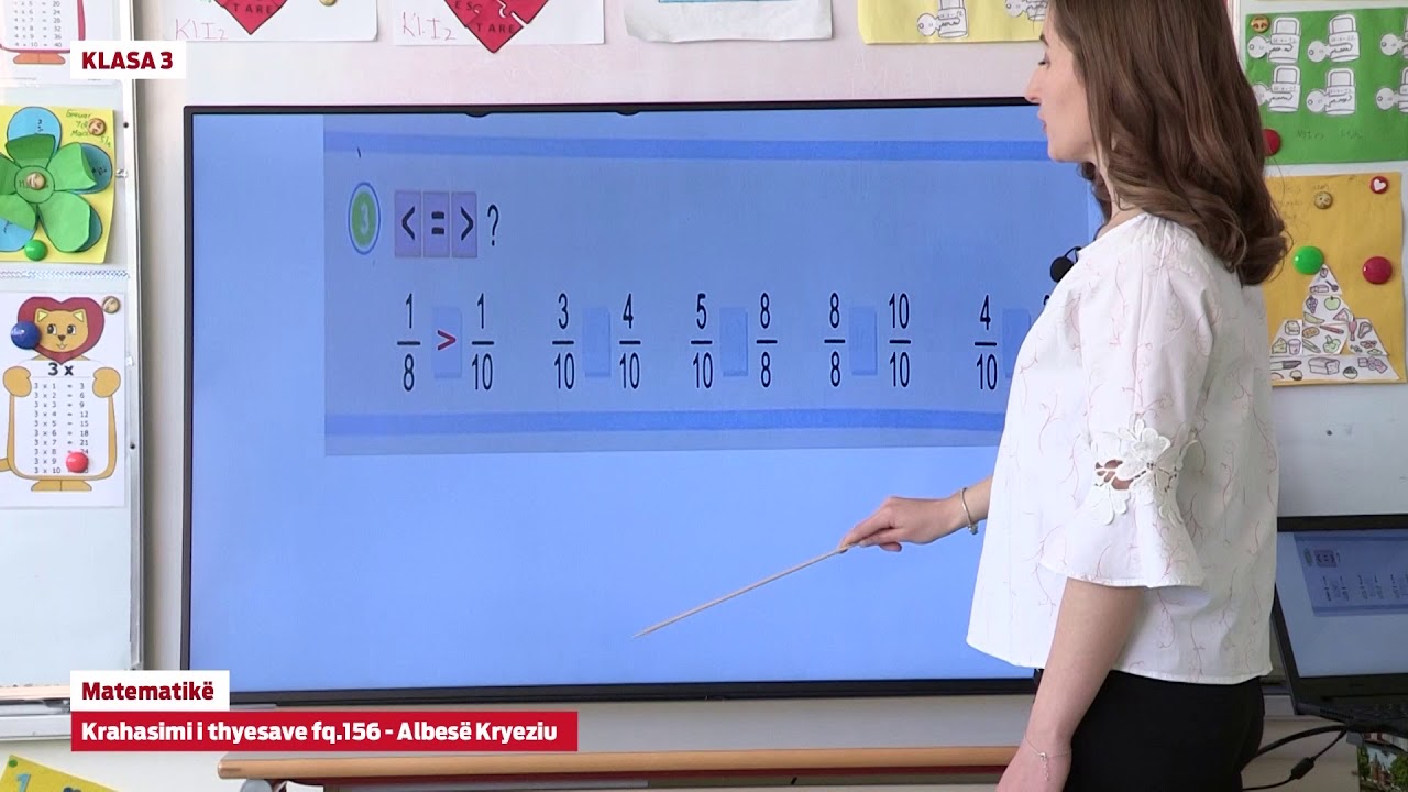 e Mesimi Klasa 3 - 3005 Matematikë - Krahasimi i thyesave