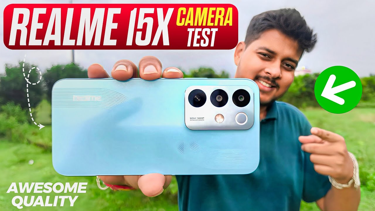Realme 15X 5G camera test - video quality 😱 | realme 15x portrait 50mp front camera review & zoom