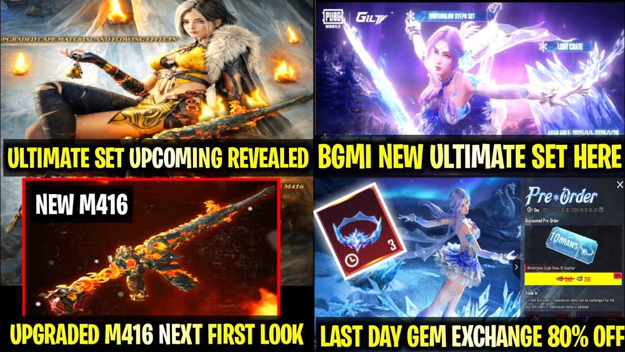 GOOD NEWS😍NEXT M416 UPGRADED SKIN FIRST LOOK | ULTIMATE M4 CONFIRME | ULTIMATE KAR-98 GLACIER REVEAL