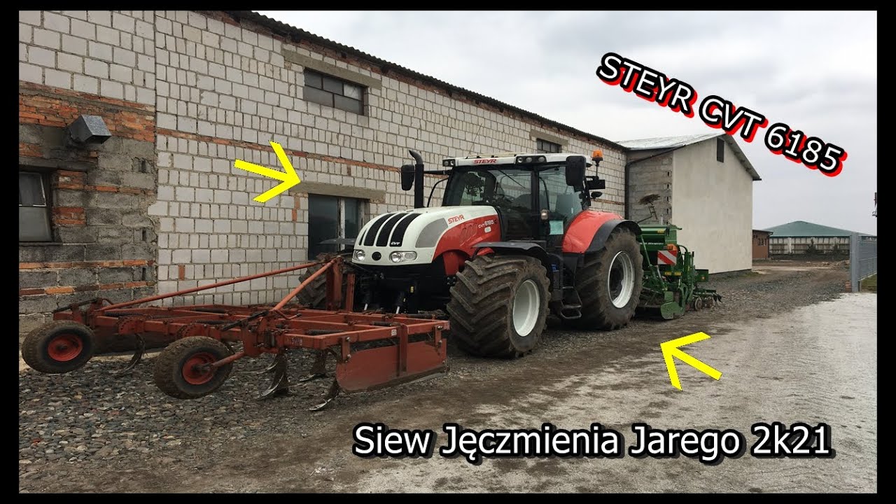 🇵🇱 Siew Jęczmienia 2021 !!GR RUSINEK!! ✩ Steyr CVT 6185 ✩ Amazone ✩