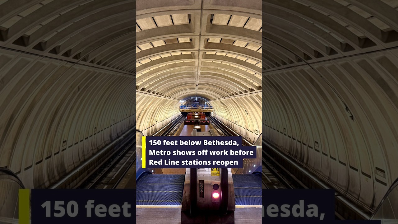 150 feet below Bethesda, Metro shows off work before Red Line stations reopen