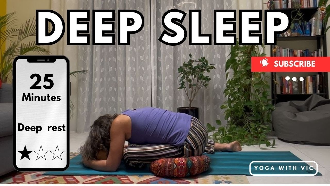 Deep sleep, evening yin yoga for better sleep. Have a restful night!