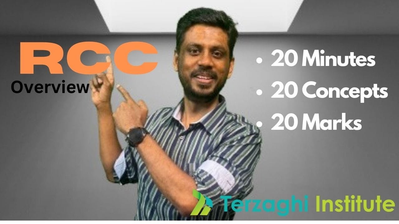 RCC overview | 20 mins , 20 concepts, 20 Marks | SSC JE | JDO | TNMAWS 2024