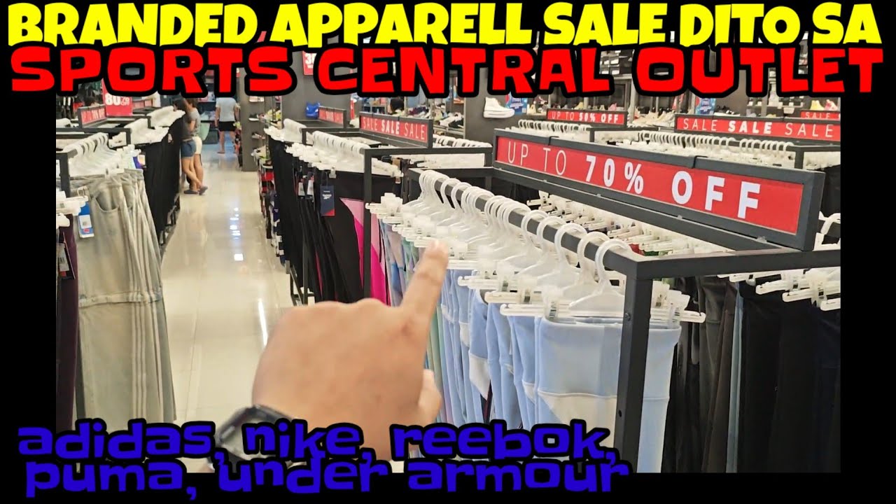 SPORTS CENTRAL OUTLET SHAW. APPARELL UPDATE SA 1ST PART. ADIDAS, UNDER ARMOUR, PUMA, REEBOK SALE