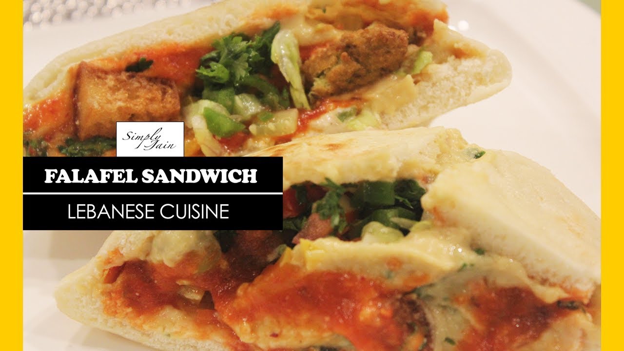 Falafel Sandwich Recipe | How To Make Jain Falafel Sandwich | Lebanese Cuisine | Simply Jain