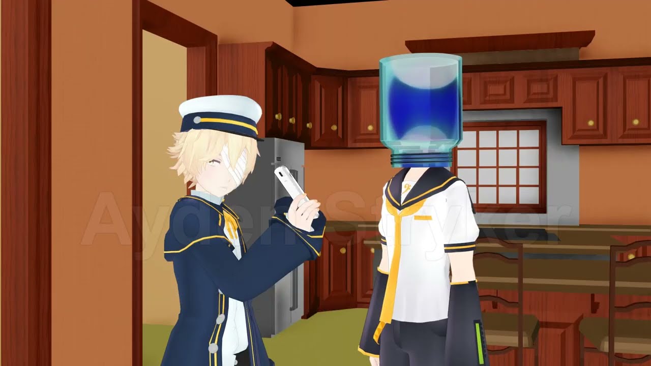 [MMD Talkloid] Len gets his head stuck in a pickle jar