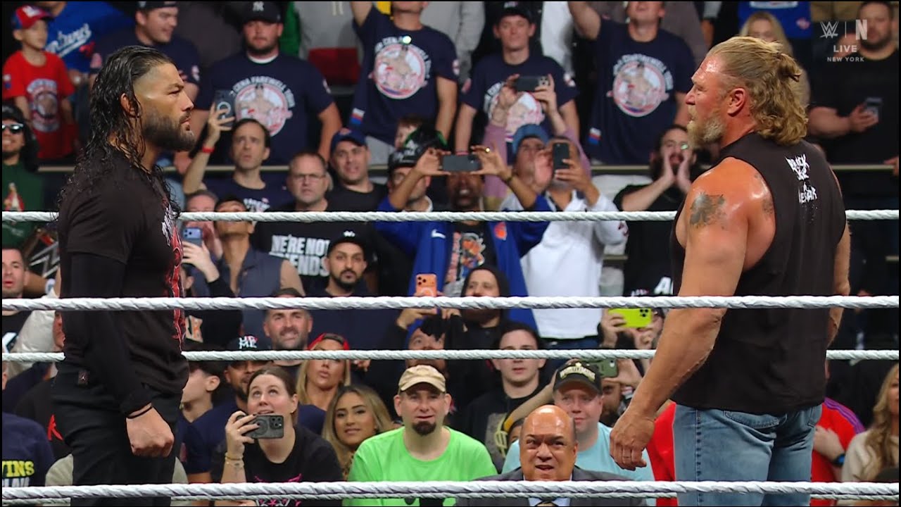 Roman Reigns attacks Brock Lesnar - WWE RAW | Nov. 17, 2025