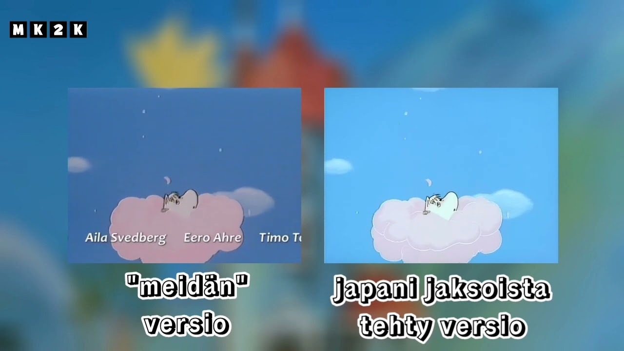 KÄY MUUMILAAKSOON | "meidän" versio ja Japani jaksoista tehty versio vierekkäin