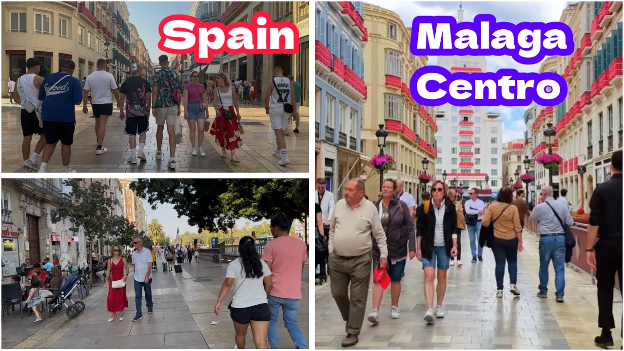 Spain 🇪🇸 Malaga Walking Tour Historic City Centre / Virtual Walking Street Tour 2025