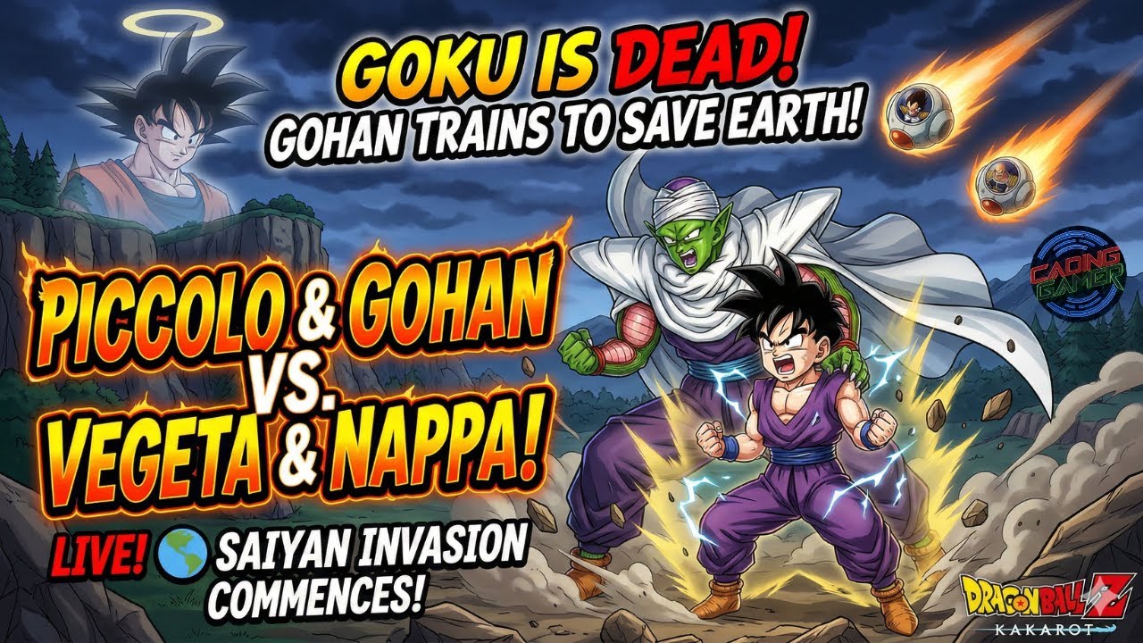 GOKU IS DEAD. Training Gohan to Defeat Vegeta & Nappa! | Dragon Ball Z: Kakarot