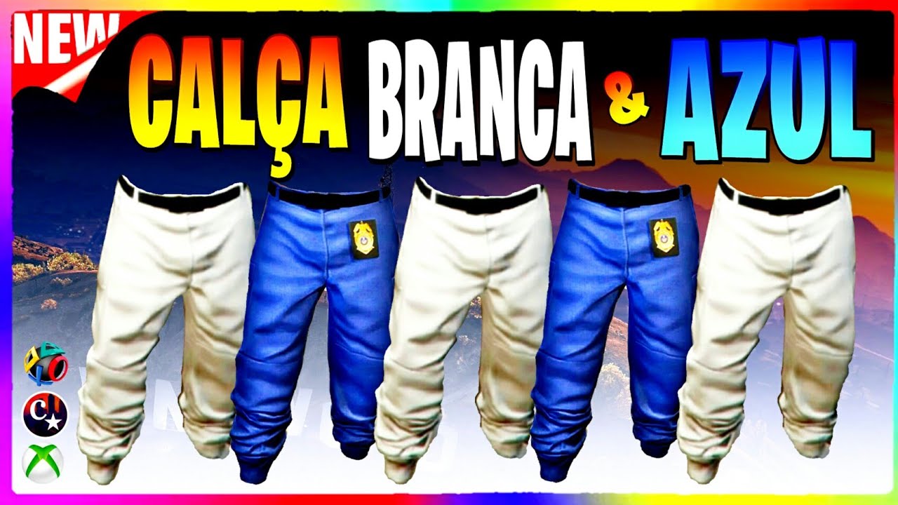 **NOVO** 🔥OBTER CALÇA MEIA-CANELA🔥BRANCA & AZUL👽ÚNICO MÉTODO👽PS4/XB1😆GTA5 Online😷Versão 1.51