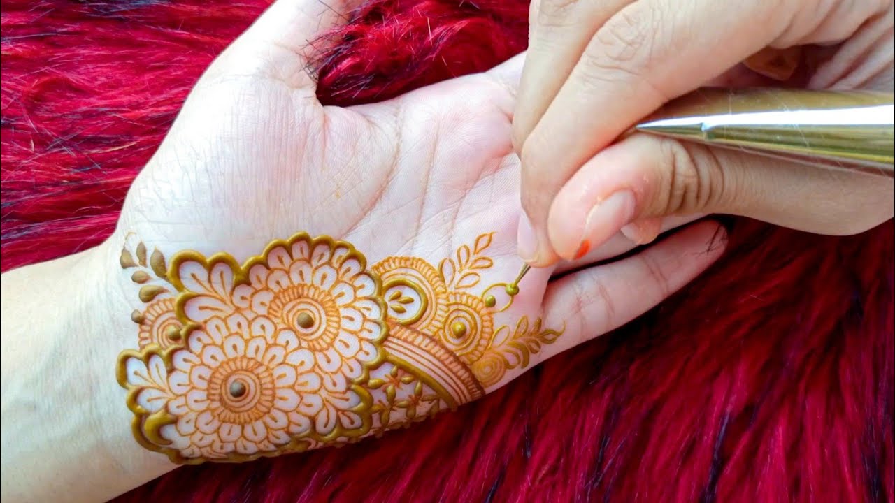 Easy & Elegant Sunflower Non bridal Henna || Meher's Henna
