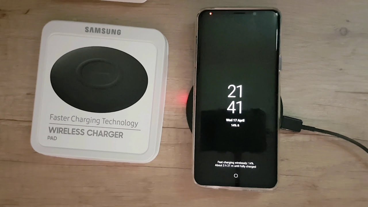 Тестирование беспроводного зарядного устройства Samsung EP-P1100 (распаковка) (покадровая съемка)