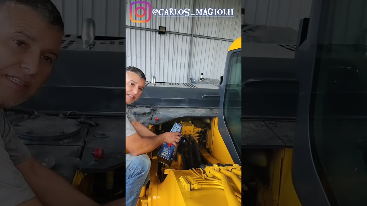 Como e colocado o óleo do motor de giro da escavadeira komatsu pc 160.#komatsu #manutenção #ajuda 
